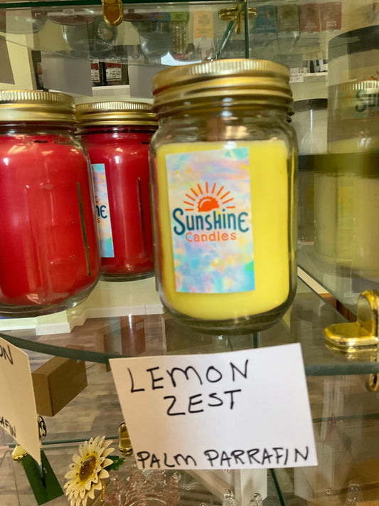 Lemon Zest Palm Paraffin Candle