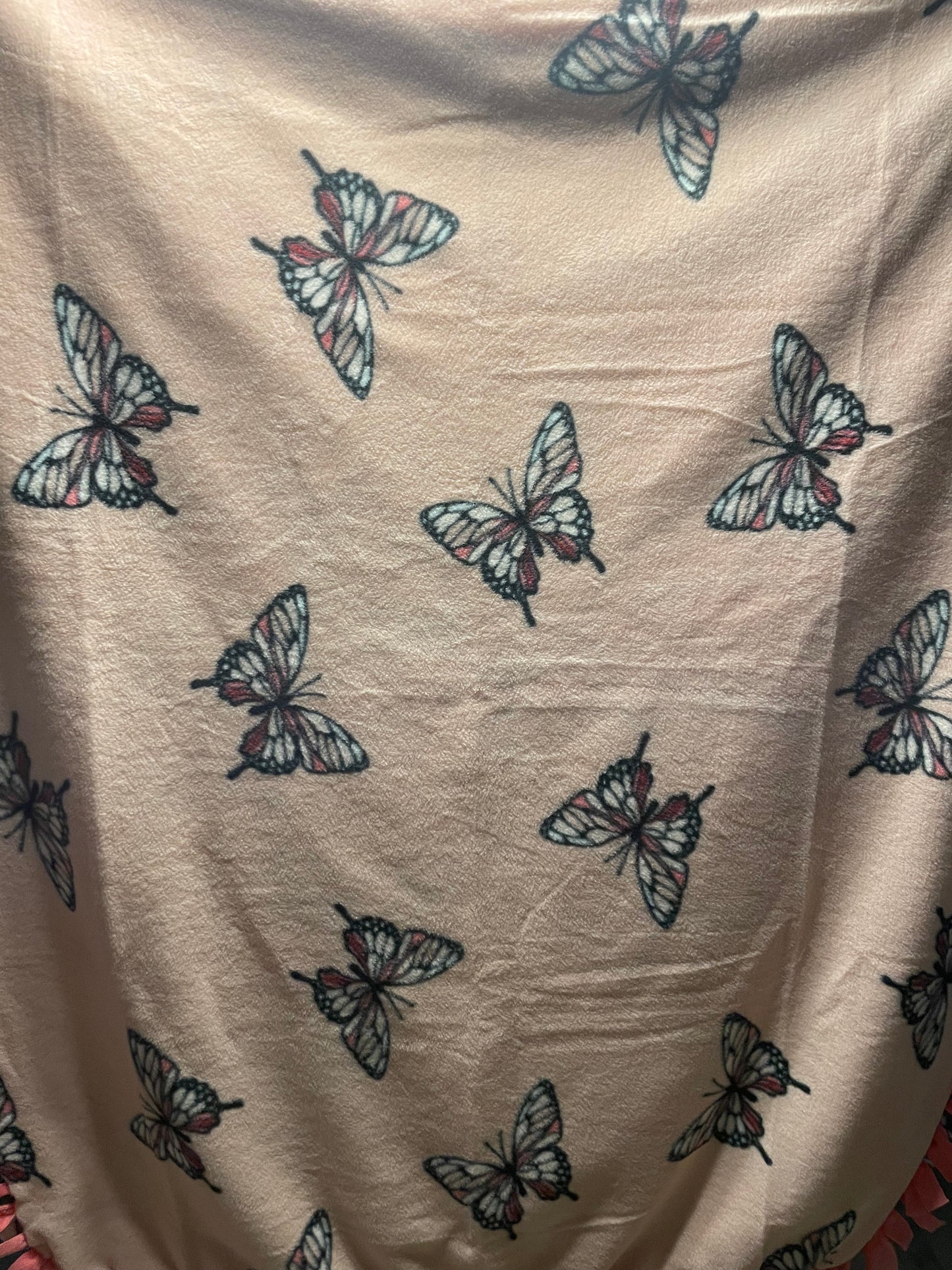 Pink Butterfly Blanket