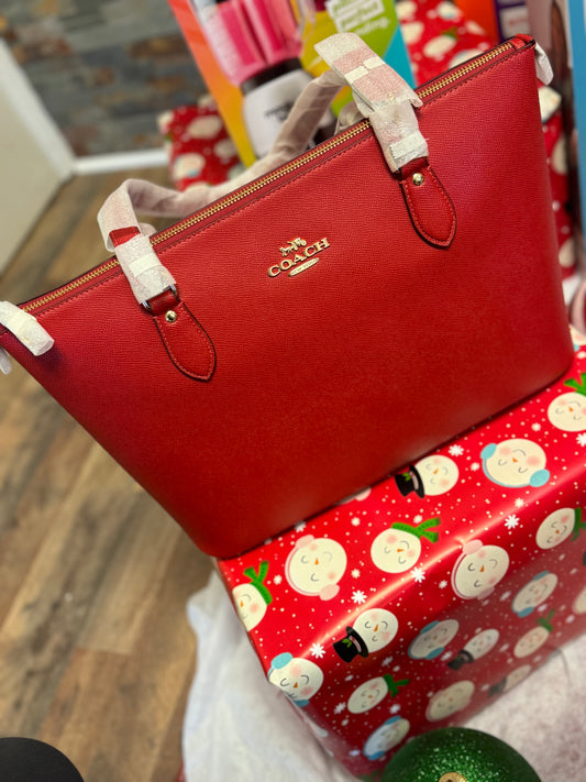 12 Gifts Of Christmas - Red Coach Tote Bag